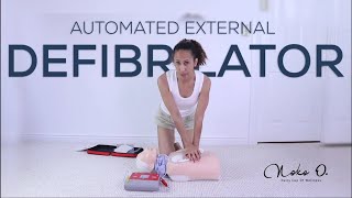 How to use a defibrillator AED tutorial CPR training [upl. by Rosalinde]