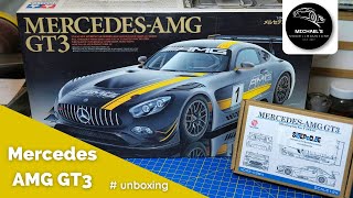 Tamiya Mercedes AMG GT3 amp Hobby Design DetailSet  Unboxing [upl. by Eked]