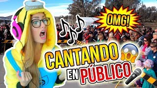 CANTANDO SIN ESCUCHARME EN PÚBLICO🎤😱🎶  Katie Angel [upl. by Alik]