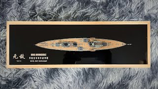 Build a HMS Invincible battleship model Made from Flyhawk 1700 plastic model kit [upl. by Rdnaskela]