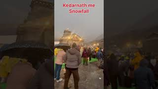 Kedarnath me snowfall  Kedarnath Yatra update 23 October [upl. by Wilsey]