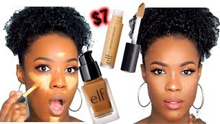 CHEAP AFFORDABLE MAKEUP ELF COSMETICS 16HR CAMO CONCEALER AND FOUNDATION REVIEW  WEAR TEST [upl. by Lekar]