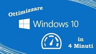 Velocizzare e Ottimizzare WINDOWS 10 In 4 MINUTI e Senza Programmi [upl. by Yrreiht]