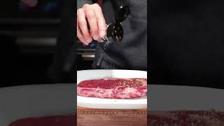 HOW TO GRILL BISON RIBEYE STEAK  Weber Q SHORTS [upl. by Magas]