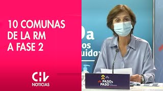 Cambios en Plan Paso a Paso 10 comunas de la Región Metropolitana avanzan a Fase 2 [upl. by Jacobina]