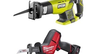 Ryobi reciprocating saw 18V vs Milwaukee M12 hackzall [upl. by Parrish]