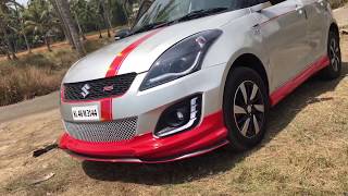 New Suzuki swift Zdi 201617 MODIFIED SSCK stage 23 exterior Matrix footstep INDIA Kerala 3144 [upl. by Okiam]