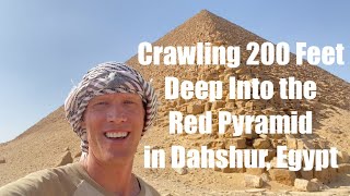 Descending 200 Feet Into the Red Pyramid in Egypt [upl. by Hannahs]