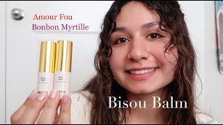 Bisou Balm Review  Amour Fou Bonbon Myrtille  Violette FR [upl. by Eanram]