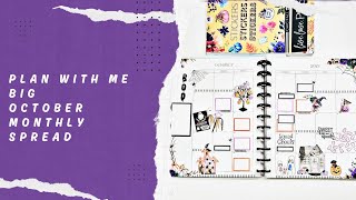 Plan With Me  Big Vertical Planner  October Monthly Spread  LiveLovePosh Chic Fall [upl. by Oiram]