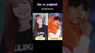 ✨lisa vs jungkook✨  blackpink and bts dance challenge🔥 shortslisajungkook Kpoppoorvi [upl. by Adnowal]