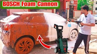 Bosch Pressure Washer Se Foaming Kaise Kare  How To Apply Foam On Car With Bosch Pressure Washer [upl. by Silberman584]