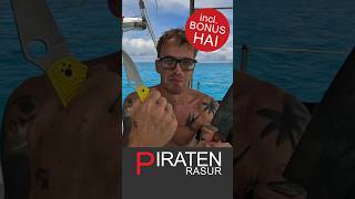 Blutige Movember Rasur mit Hai  Küchenmesser vs Folder segeln Hai pirate [upl. by Tristam]