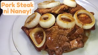 Easy Pork Steak ni Nanay  Food Hug The Fam Vlog [upl. by Hcra]