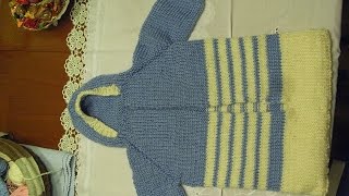 DIY Baby Schlafsack Strickenbaby sleeping bag knitTEIL 1Tutorial Handarbeit [upl. by Legge408]