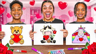 3 MARKER CHALLENGE VALENTINES DAY WITH THE PRINCE FAMILY CLUBHOUSE [upl. by Ahseinad]