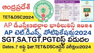 AP TET NOTIFICATION 2024  AP DSC NOTIFICATION 2024  AP TET SYLLABUS 2024 IN TELUGU  AP DSC 2024 [upl. by Map]