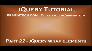 jQuery wrap elements [upl. by Laughry]