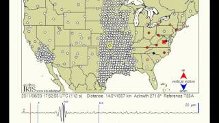 Virginia quake seismic waves march across the US [upl. by Tabbi]