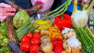 ASMR ROASTED VEGGIE PLATTER MAKAN SAYURAN PANGGANG भुनी हुए सब्जियां MUKBANG MASSIVE Eating Sounds [upl. by Bronwen]