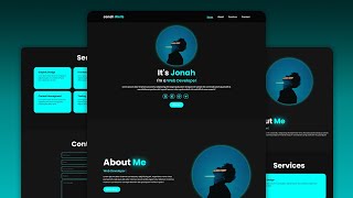 Build a Responsive Personal Portfolio Website Using HTML CSS Javascript [upl. by Anilok513]