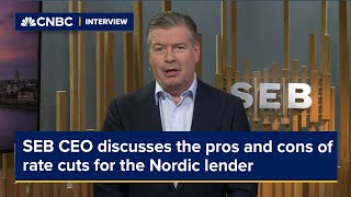 SEB CEO discusses the pros and cons of rate cuts for the Nordic lender [upl. by Romona]