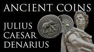 Ancient Coins A Denarius of Julius Caesar [upl. by Lipski]