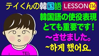 韓国語Lesson114【させました。】韓国語の使役表現はとても重要です！ [upl. by Nojed]