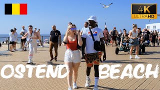 OSTEND  BELGIUM Walking Tour 4k60fps شاطئ و مدينة اوستند  بلجيكا 2021 [upl. by Cappello]