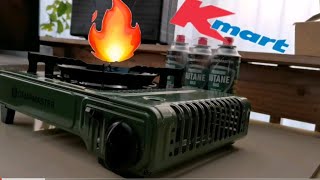 Kmart Review Campmaster Stove and Gas [upl. by Murrah745]