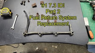 73 IDI  Return Line Leak Part 2 Building New Return Line Assy in the shop CaddyMan [upl. by Bullock315]