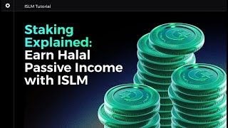 Yield Farming with Minimal Risk How to Enjoy Passive Income with your ISLM through Network Staking [upl. by Wynn]