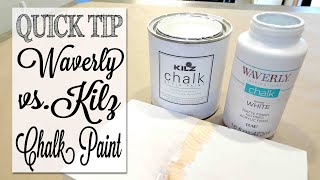 Waverly Chalk Paint vs Kilz Chalk Paint  Demo amp Review [upl. by Elrebmik]