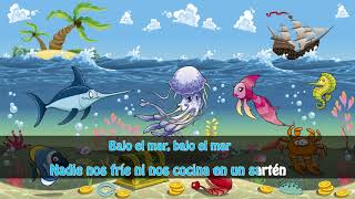 KARAOKE  Bajo el Mar con letra La Sirenita  Universo Infantil Musica para Niños [upl. by Malliw399]