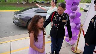 Springwoods Elementary School honors military children with a ball [upl. by Annoel]