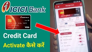 icici bank credit card activate kaise kare  how to activate icici bank credit card [upl. by Llenral883]