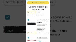 Gaming budget pc build in 20k 2024 computer budgetpc gamingcomputer bgmi gaming [upl. by Enoob262]