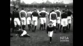 Earliest surviving Australian Rules footage 1909 VFL Grand Final South Melbourne vs Carlton [upl. by Annatnas]