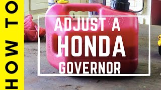 How to Adjust or Install Honda GX200GX160GX190 Governor [upl. by Rennane]