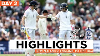 New Zealand vs England 1st Test Day 2 Full Match Highlights 2024  NZ vs ENG 1st Test Highlights [upl. by Rosaleen]