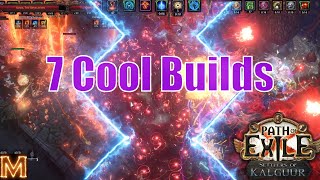 POE 325  My Top 7 Builds In Settler League [upl. by Alyehc425]