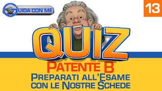 Quiz patente B scheda esame 13 letta e ragionata con il giusto metodo per passare lesame di teoria [upl. by Selestina]