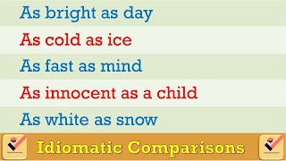 Idiomatic Comparisons in English Grammar  100 Important Idiomatic Comparisons  English Grammar [upl. by Riggall]