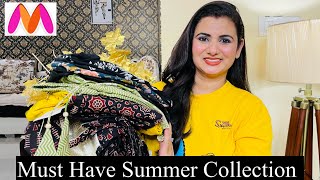 Myntra Summer Kurta Set Haul Angrakha Cotton Kurta With Trouser Anarkali Kurta Skirt Shikha [upl. by Kcerred155]