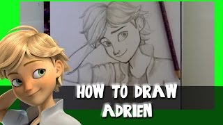 How to Draw ADRIEN from MIRACULOUS LADYBUG dramaticparrot [upl. by Bum]