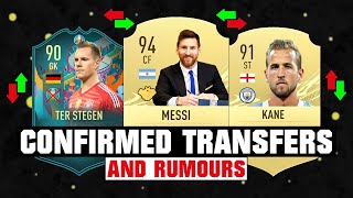 FIFA 22  NEW CONFIRMED TRANSFERS amp RUMOURS 🤪🔥 ft Messi Ter Stegen Kane etc [upl. by Ettennek]