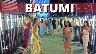 🇬🇪 4K HDR  Batumi 2024 After Dark Stunning Evening Stroll Along Jiuli Shartava Boulevard [upl. by Romine]