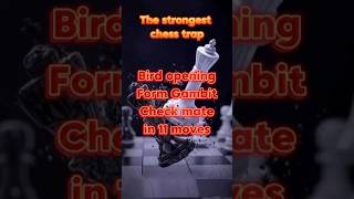 The strongest chess trap bird opening form Gambit chess chessgame chessmastertraps checkmate [upl. by Taryne]