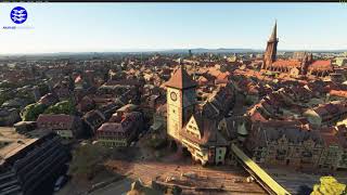 Freiburg City for Microsoft Flight Simulator from Google Maps [upl. by Duong]