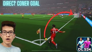 DLS 24 Direct Corner kick Goal  How to score direct Corner Kick in DLS 24  DLS 24 February Cup [upl. by Vilberg]